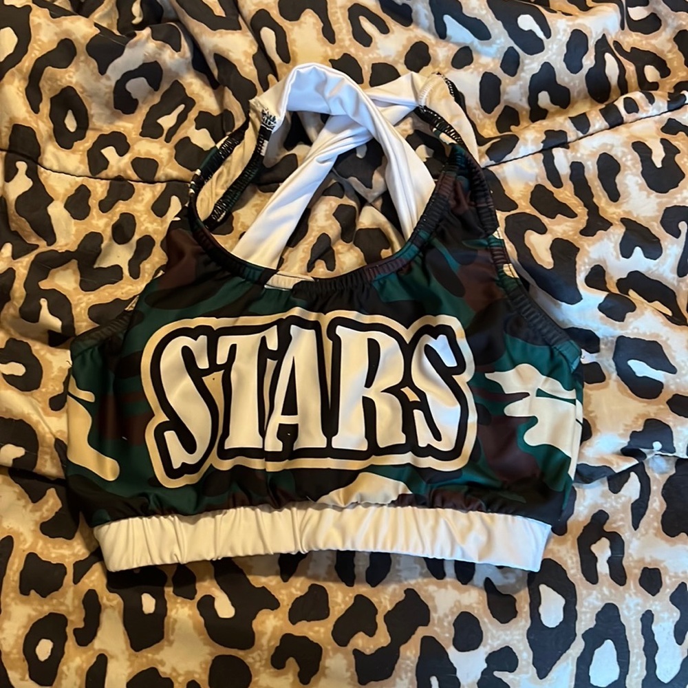 World Cup Shooting Stars Army Sports Bra